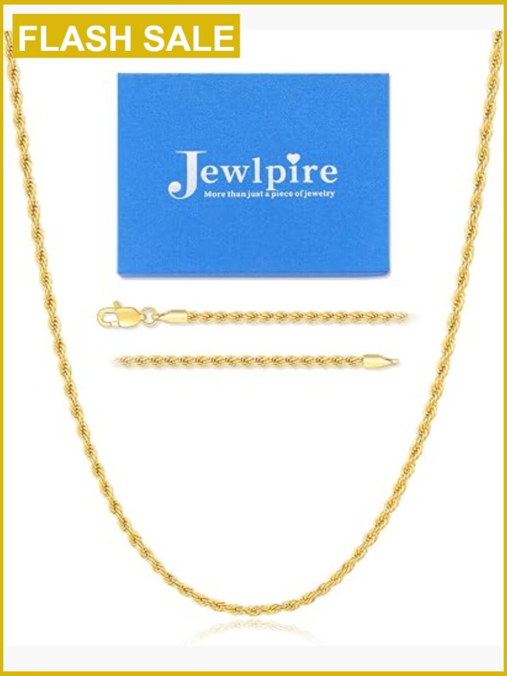 2.5mm 3mm 4mm Stainless Steel Rope Chain Necklace 16-26in Unisex